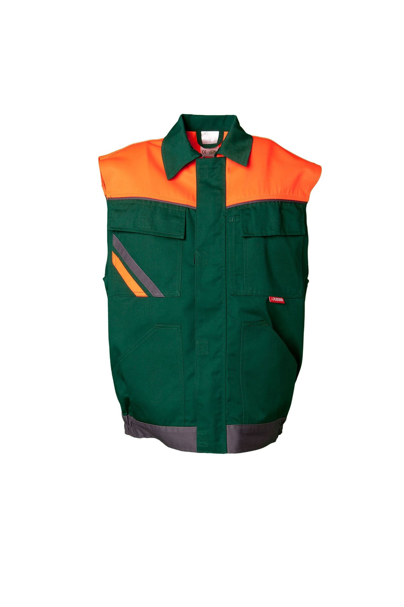 planam-visline-weste-gr-n-orange-schiefer-gr-e-xs image 7