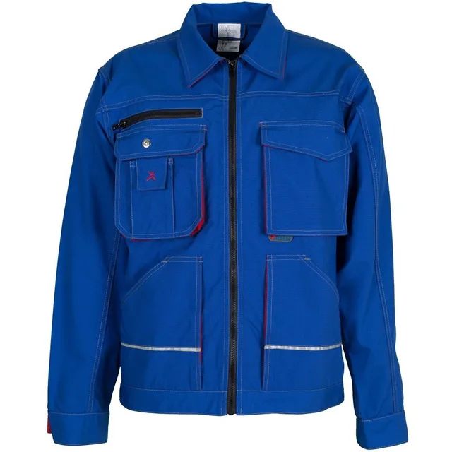 planam-basalt-taillierte-arbeitsjacke-k-nigsblau-rot-gr-e-24 image 1