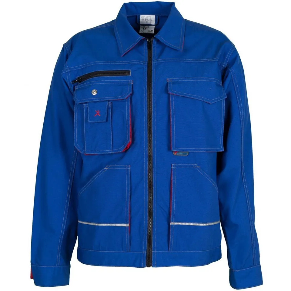 planam-basalt-taillierte-arbeitsjacke-k-nigsblau-rot-gr-e-24 image 1