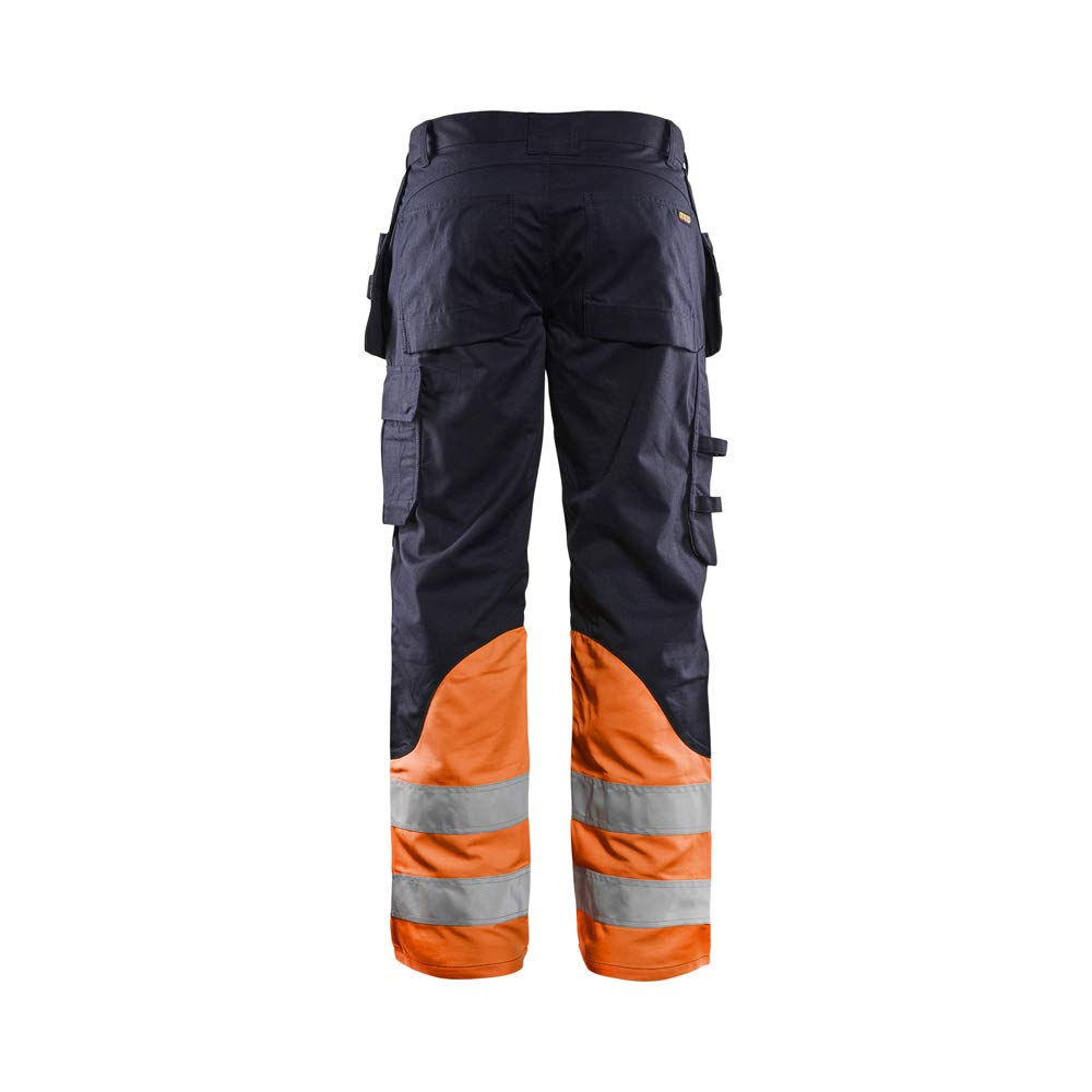 bl-kl-der-1489-multinorm-inherent-arbeitshose-marineblau-orange-c56 image 2