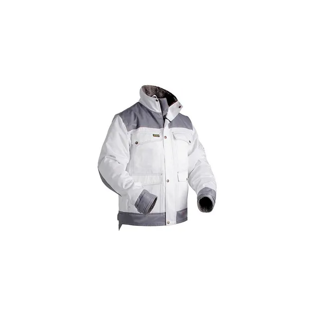 bl-kl-der-4865-maler-gef-tterte-winterjacke-wei-grau-arbeitsjacke image 1