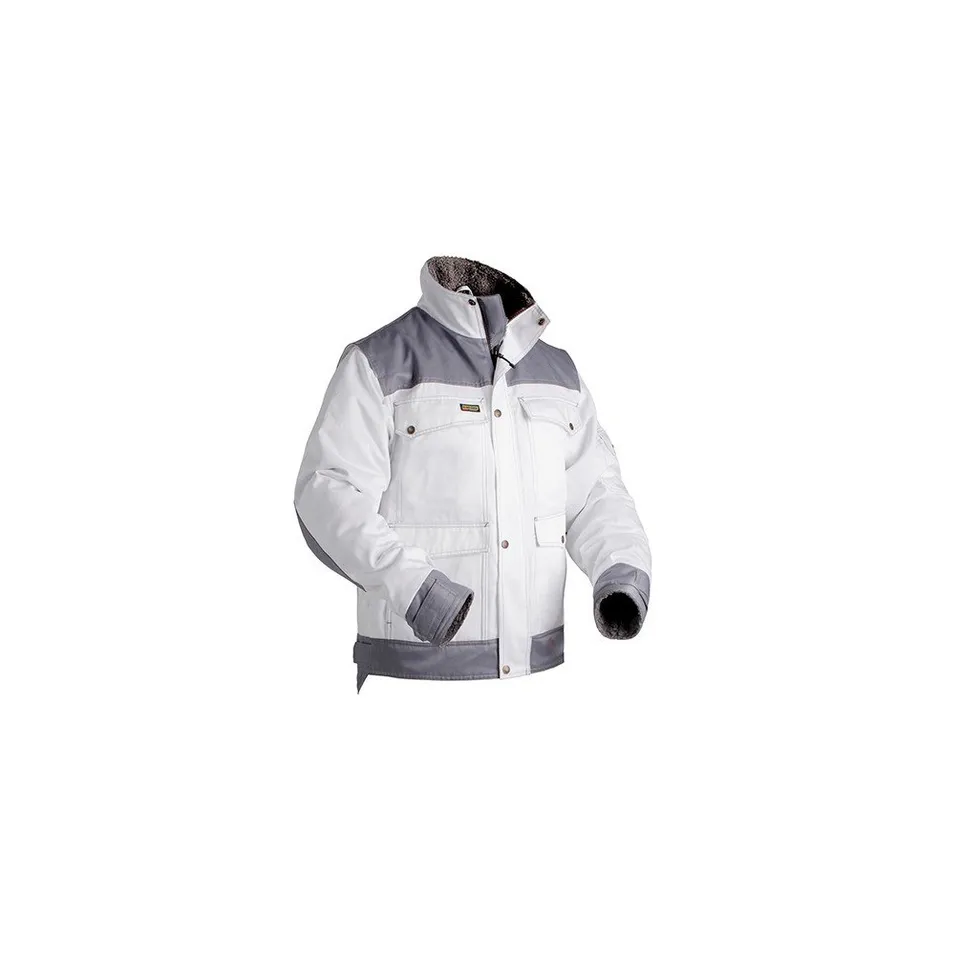 bl-kl-der-4865-maler-gef-tterte-winterjacke-wei-grau-arbeitsjacke image 1