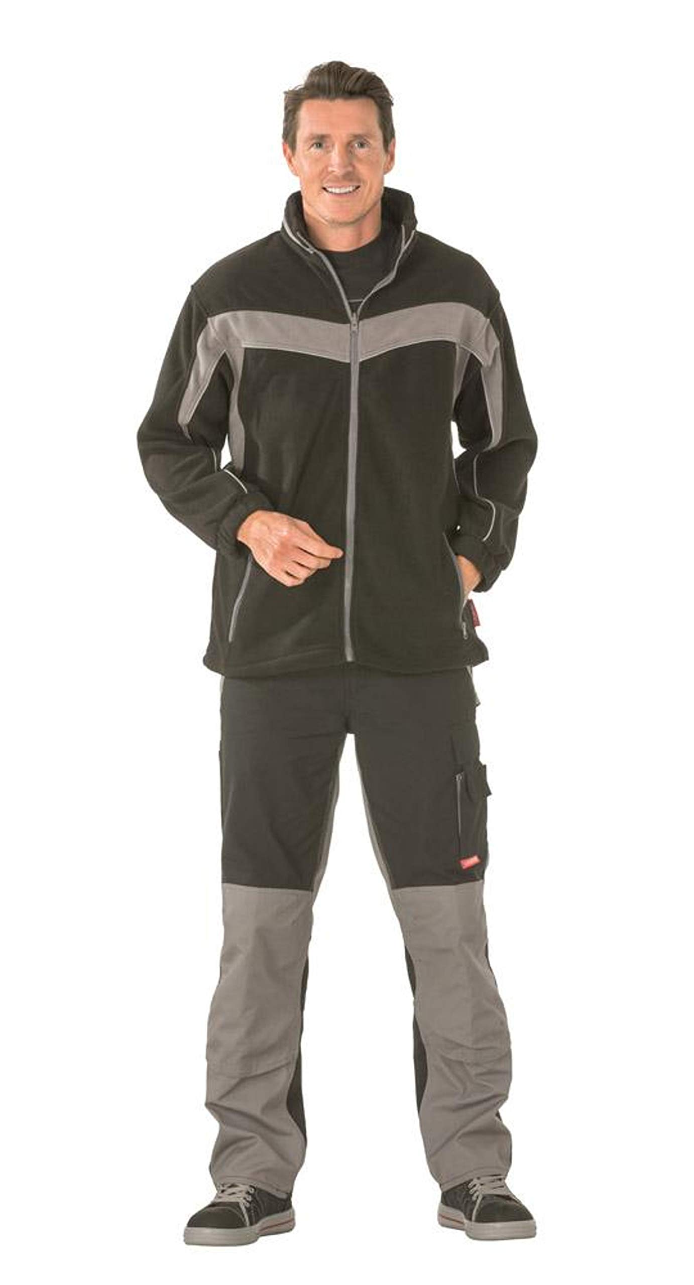planam-plaline-fleecejacke-herren-l-marine-zink-mit-reflexbiesen image 1