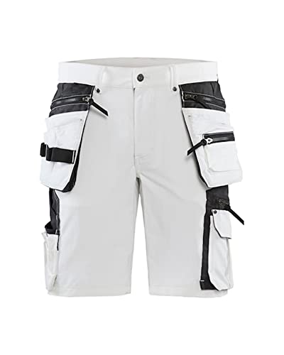 bl-kl-der-1088-4-wege-stretch-maler-shorts-wei-dunkelgrau image 4