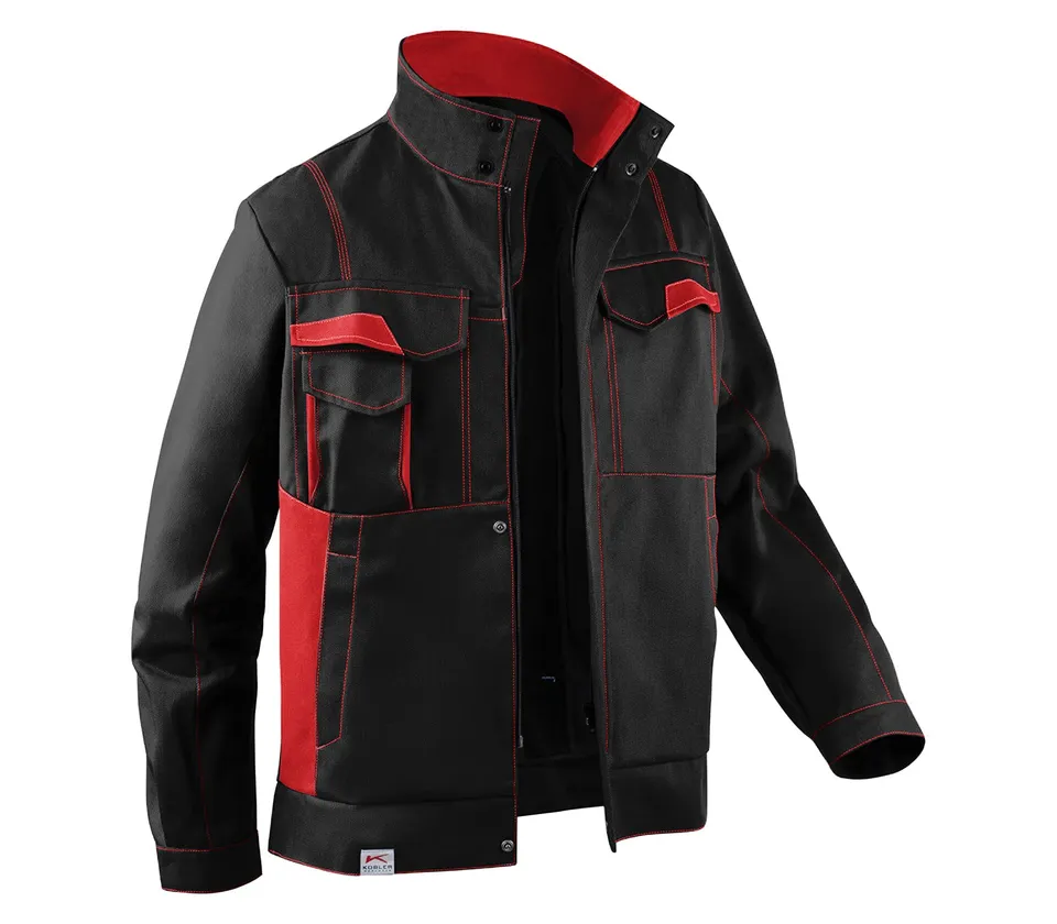 k-bler-image-dress-arbeitsjacke-schwarz-mittelrot-gr-62 image 1