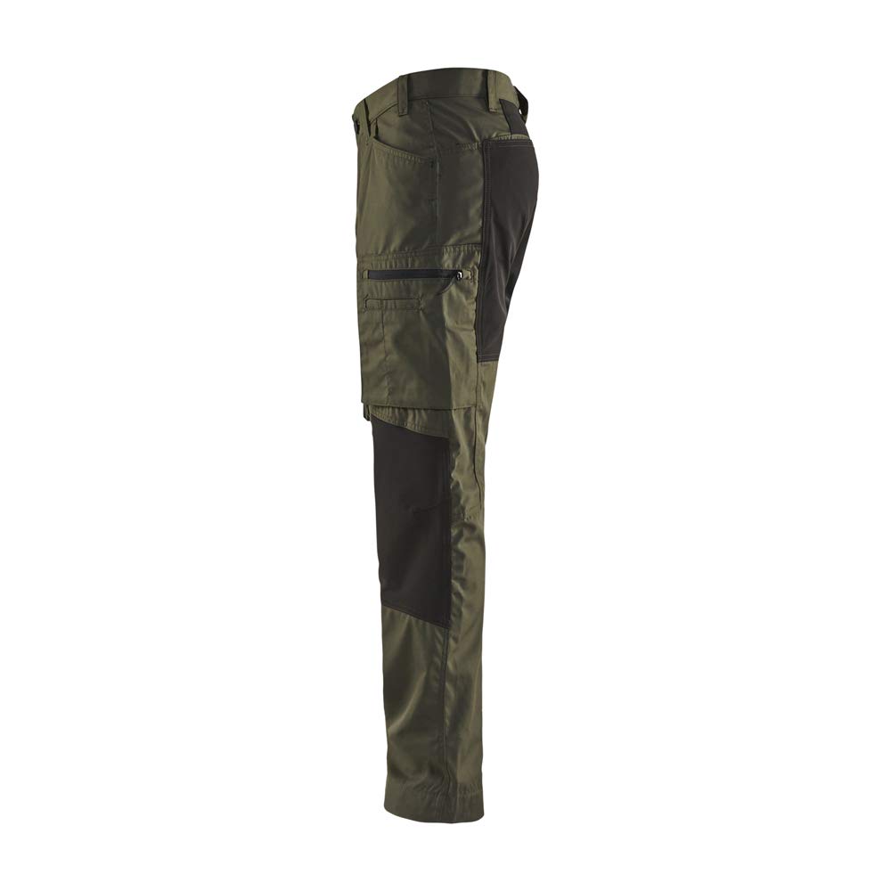 bl-kl-der-1459-service-stretch-arbeitshose-dunkel-olivgr-n-schwarz-c52 image 3