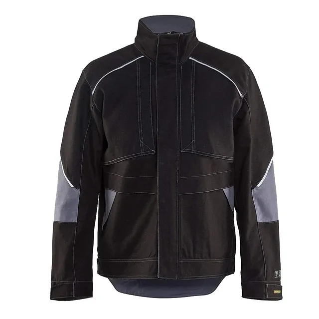 bl-kl-der-4061-flammschutz-jacke-schwarz-grau image 1