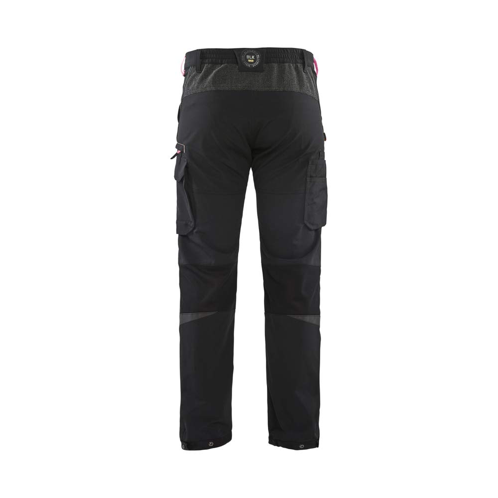 bl-kl-der-1422-4-wege-stretch-service-arbeitshose-schwarz-rot-d100 image 2