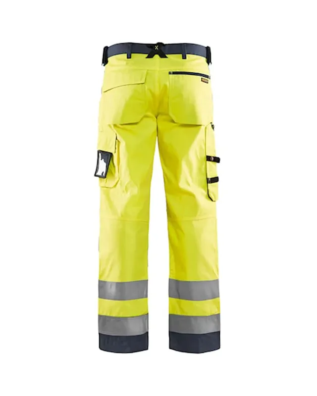 bl-kl-der-1566-arbeitshose-ohne-nageltaschen-high-vis-gelb-mittelgrau-d112 image 1