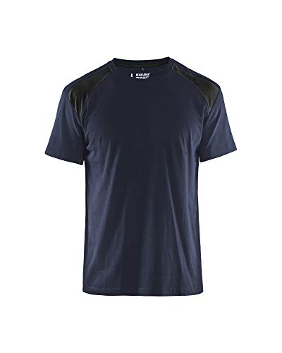 bl-kl-der-3379-zweifarbiges-arbeitsshirt-oeko-tex-made-in-green-dunkelmarine-sch image 2
