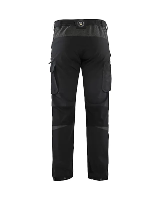 bl-kl-der-1422-4-wege-stretch-service-arbeitshose-schwarz-dunkelgrau-c54 image 1