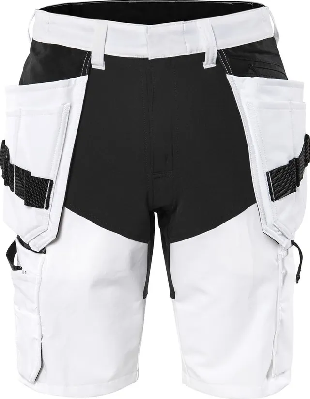 fristads-kansas-stretch-shorts-f-r-maler-c58-wei-schwarz image 1