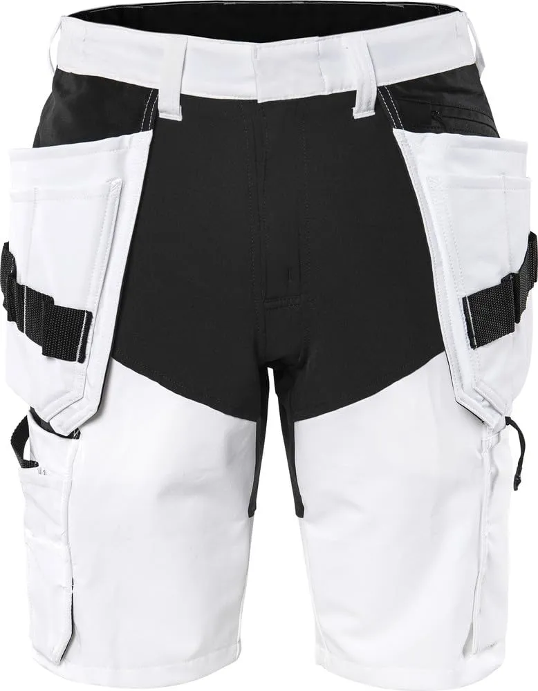 fristads-kansas-stretch-shorts-f-r-maler-c58-wei-schwarz image 1