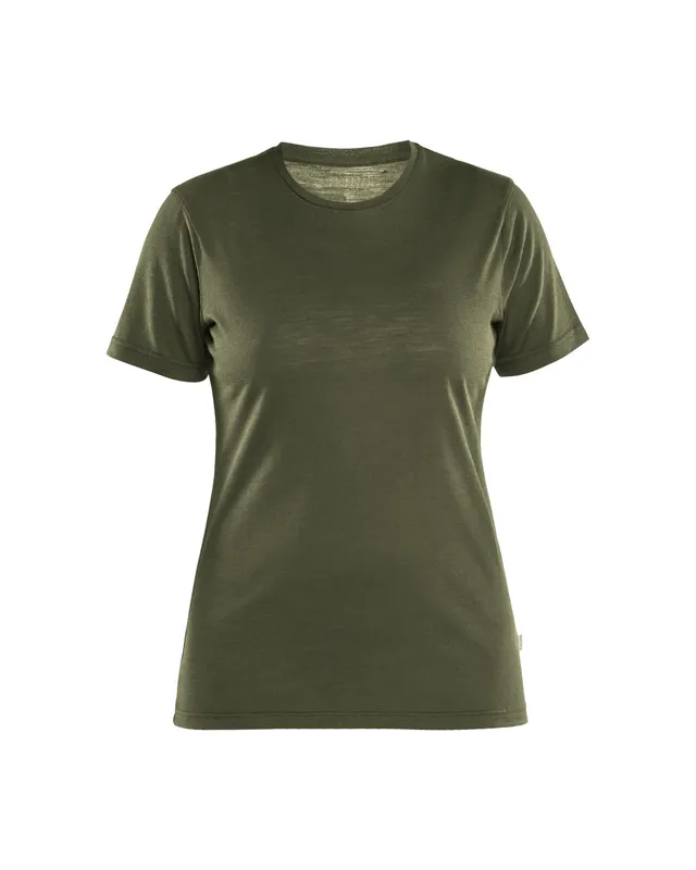 bl-kl-der-3537-damen-arbeits-t-shirt-merinowolle-waldgr-n-xxxl image 1