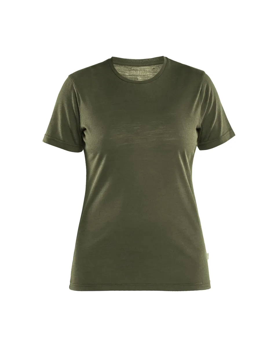 bl-kl-der-3537-damen-arbeits-t-shirt-merinowolle-waldgr-n-xxxl image 1