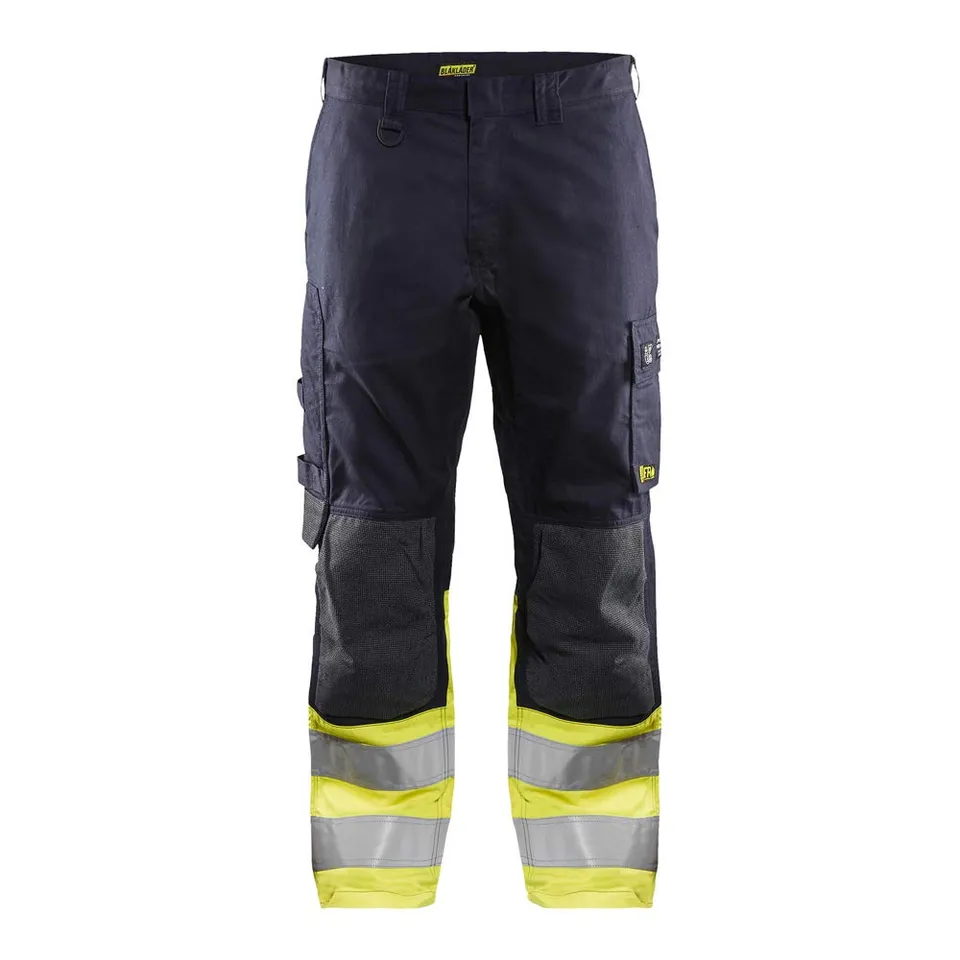 bl-kl-der-1488-multinorm-arbeitshose-inh-rent-marineblau-gelb-c58 image 1