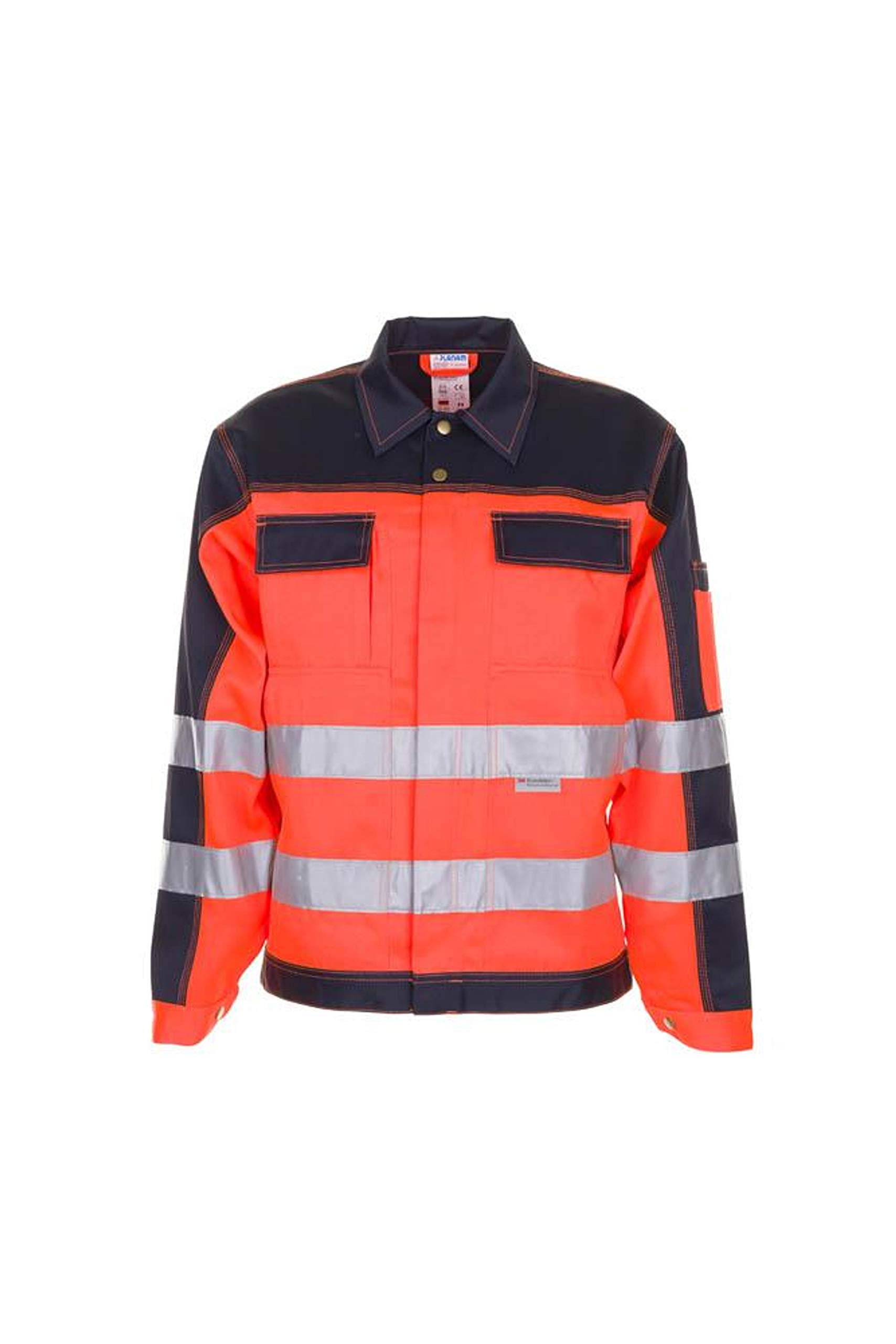planam-warnschutz-bundjacke-unisex-orange-marine-gr-e-52 image 3