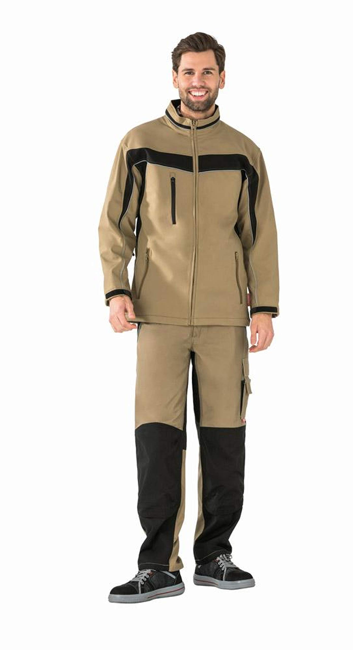planam-plaline-softshelljacke-herren-m-schwarz-zink-wasserabweisend image 3