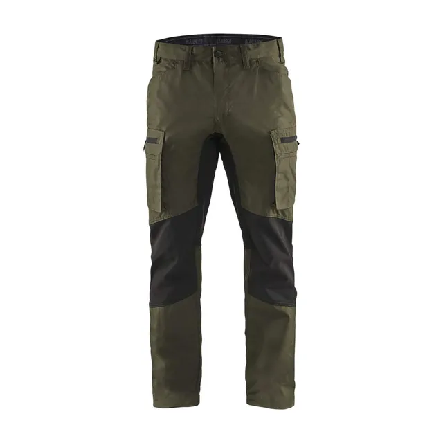 bl-kl-der-1459-service-stretch-arbeitshose-dunkel-olivgr-n-schwarz-c52 image 1