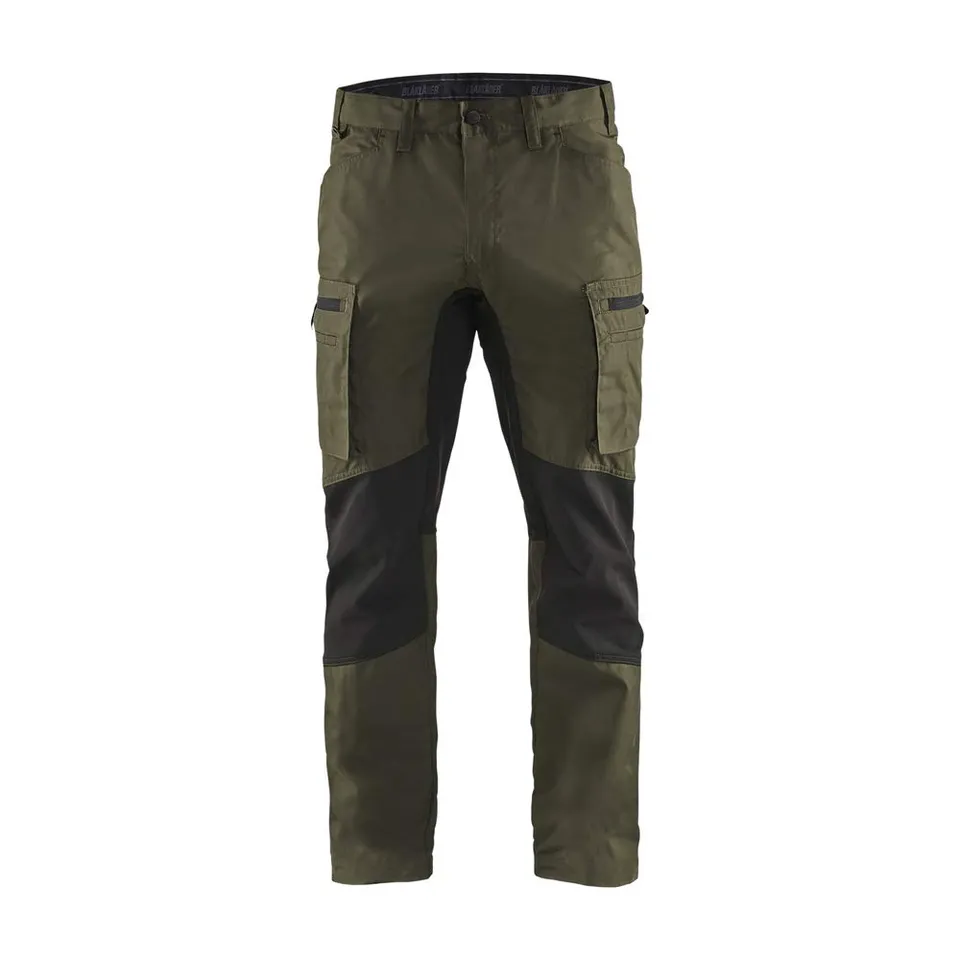 bl-kl-der-1459-service-stretch-arbeitshose-dunkel-olivgr-n-schwarz-c52 image 1