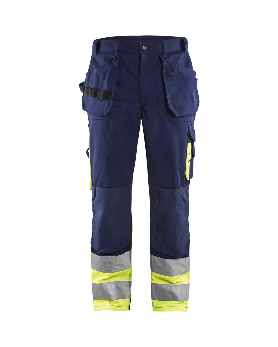 bl-kl-der-bundhose-high-vis-klasse-1-1529-d136-marineblau-gelb image 1