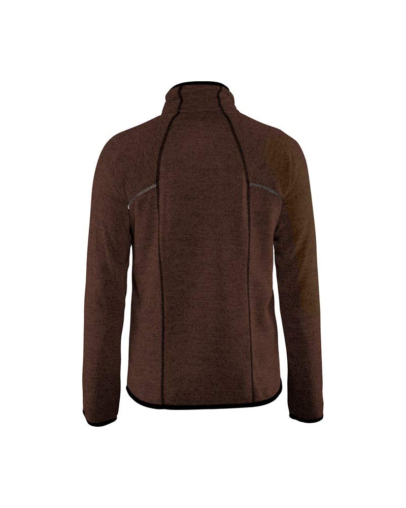 bl-kl-der-strickjacke-braun-schwarz-fleece-jacke-mit-rei-verschluss-gr-e-xs image 2