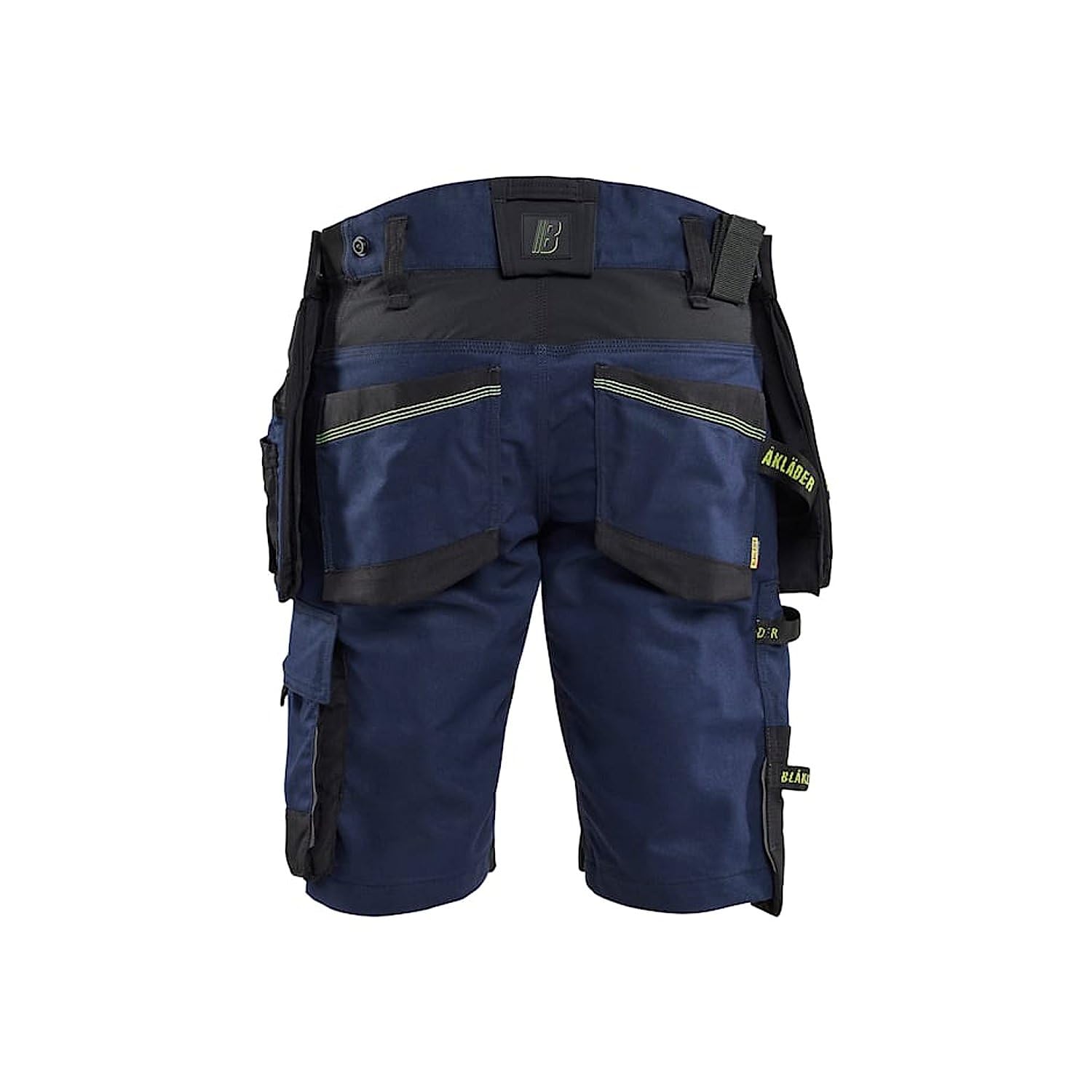 bl-kl-der-craftsman-stretch-striker-1972-arbeitsshorts-marineblau-gelb-fluoreszi image 2