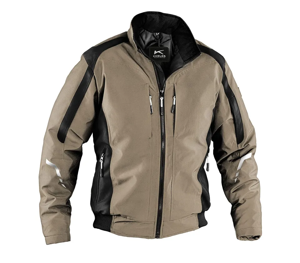 k-bler-weather-wetterblouson-sandbraun-schwarz-wattierte-arbeitsjacke-100-polyes image 1