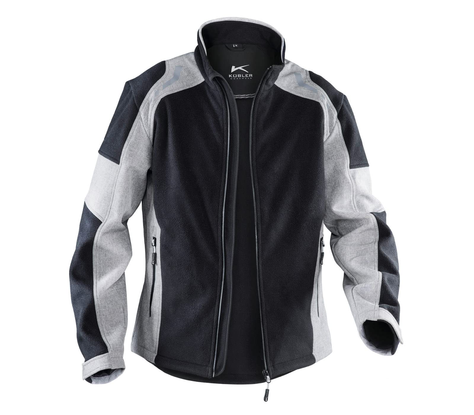 k-bler-activiq-strickjacke-arbeitsjacke-im-stricklook-mit-reflex image 4