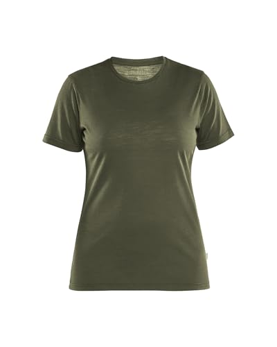 bl-kl-der-3537-damen-arbeits-t-shirt-merinowolle-waldgr-n-xxxl image 2