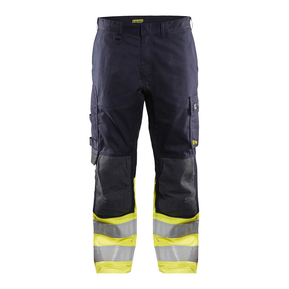 bl-kl-der-1488-multinorm-arbeitshose-inh-rent-marineblau-gelb-c58 image 1