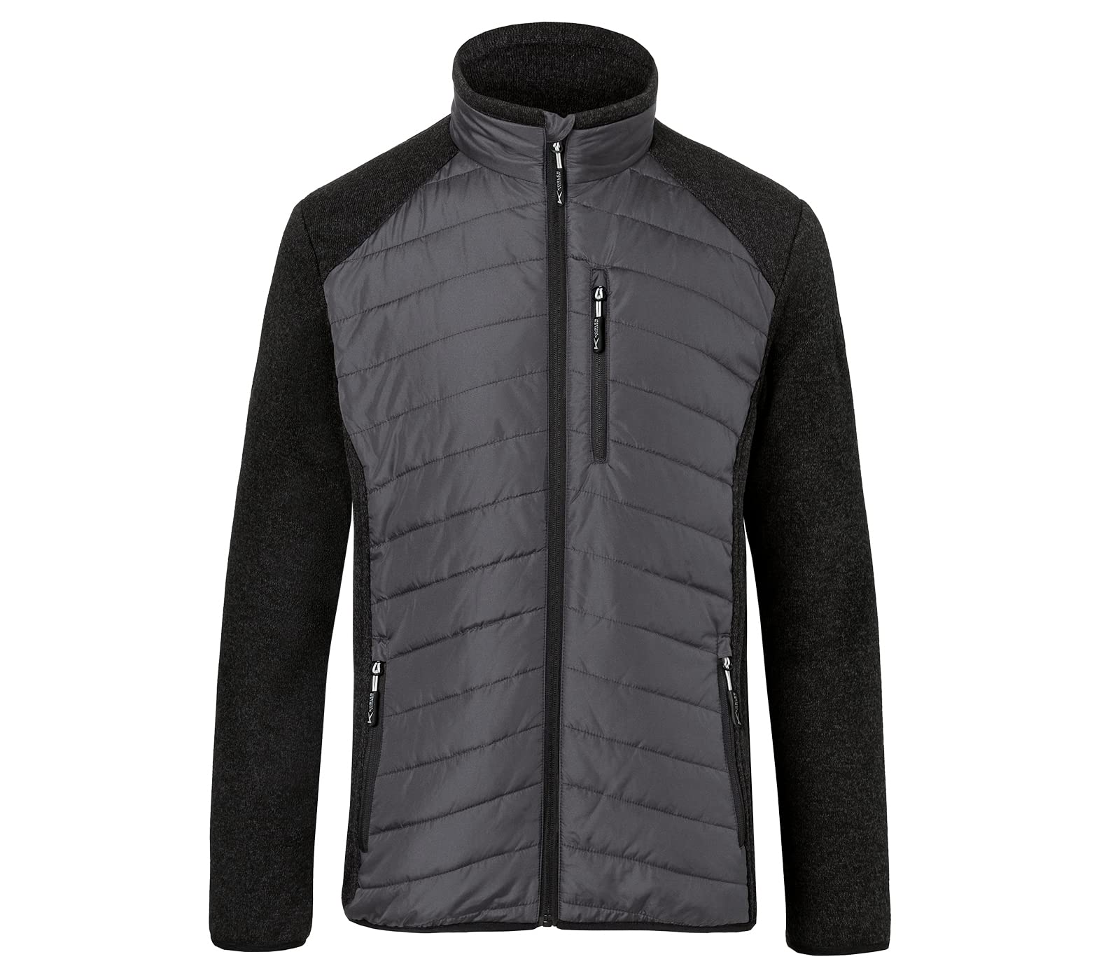 k-bler-hybridjacke-arbeitshybridjacke-strickfleece-stepp-anthrazit-dunkelgrau-gr image 1