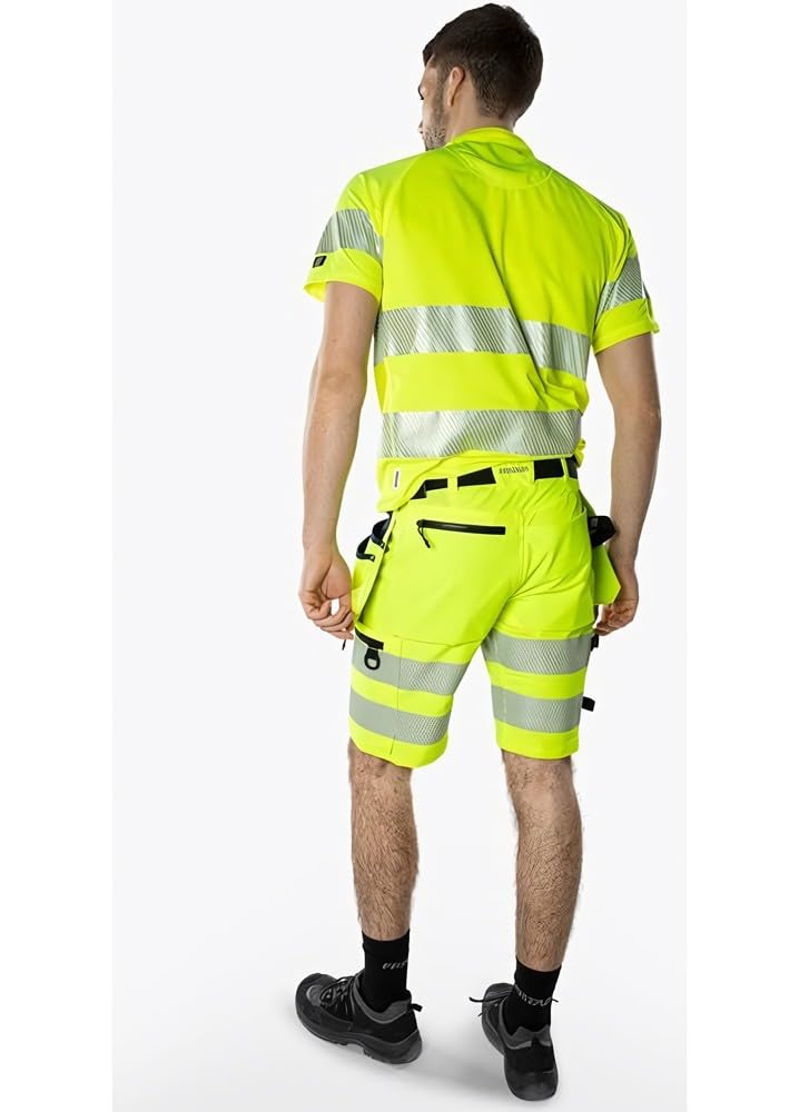 fristads-green-2646-gstp-high-vis-handwerker-stretch-shorts-kl-2-c52-warnschutz- image 5