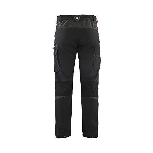 bl-kl-der-1422-4-wege-stretch-service-arbeitshose-schwarz-rot-d100 image 5