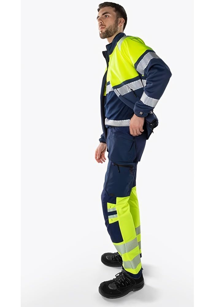 fristads-green-2643-gstp-high-vis-kansas-stretchhose-kl-1-d88-warnschutz-gelb-ma image 4