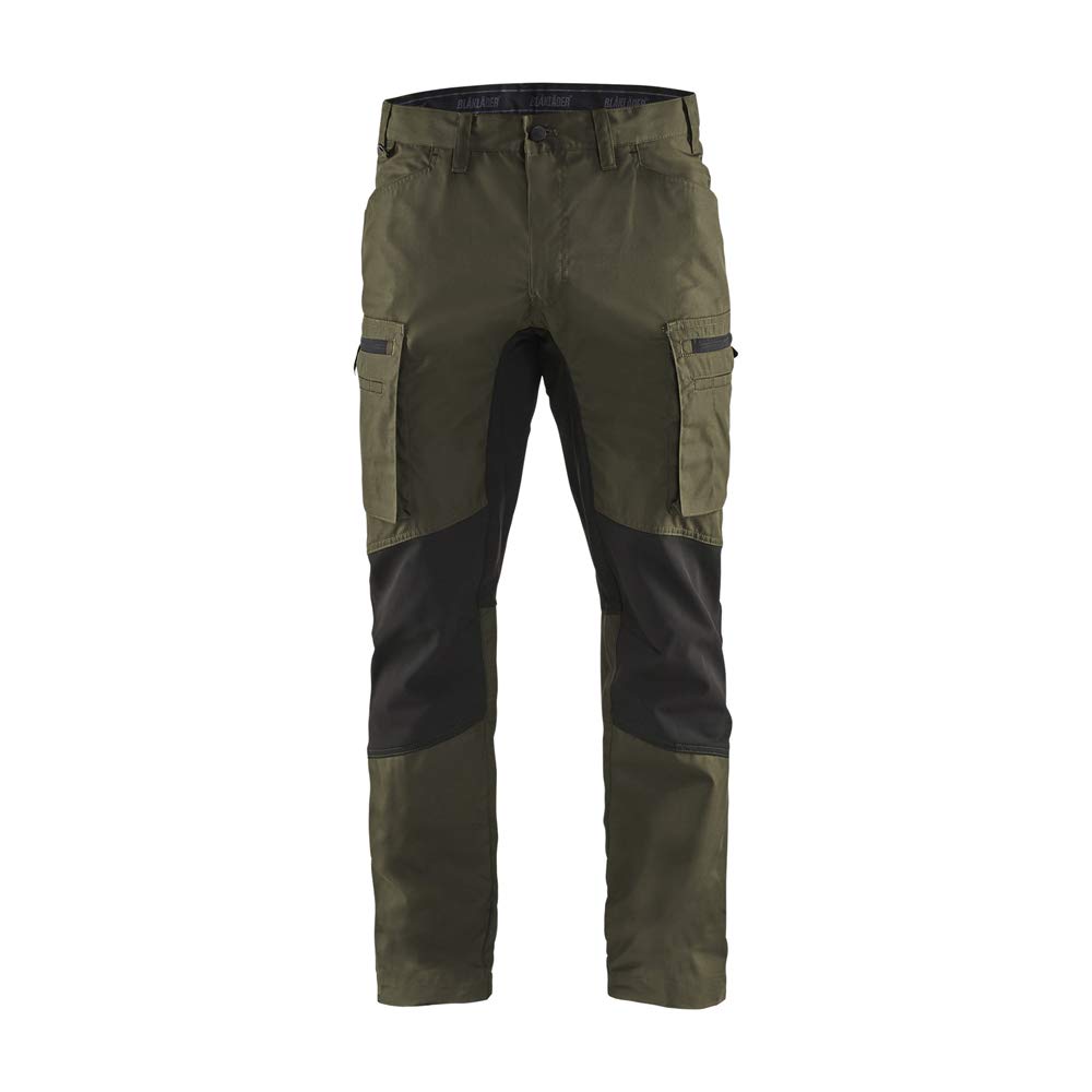 bl-kl-der-1459-service-stretch-arbeitshose-dunkel-olivgr-n-schwarz-c52 image 1