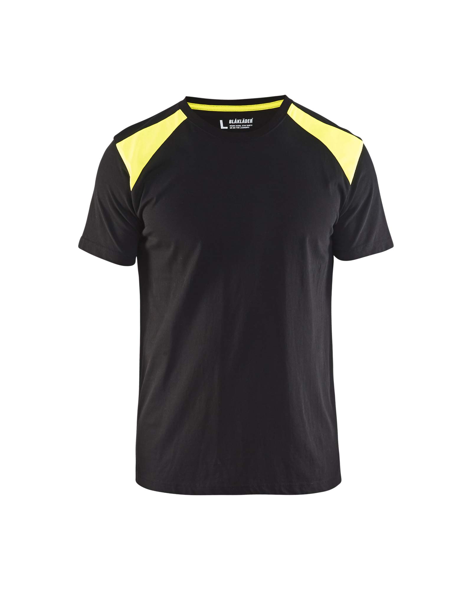 bl-kl-der-3379-bicolore-arbeits-t-shirt-schwarz-high-vis-gelb-xxxl image 1