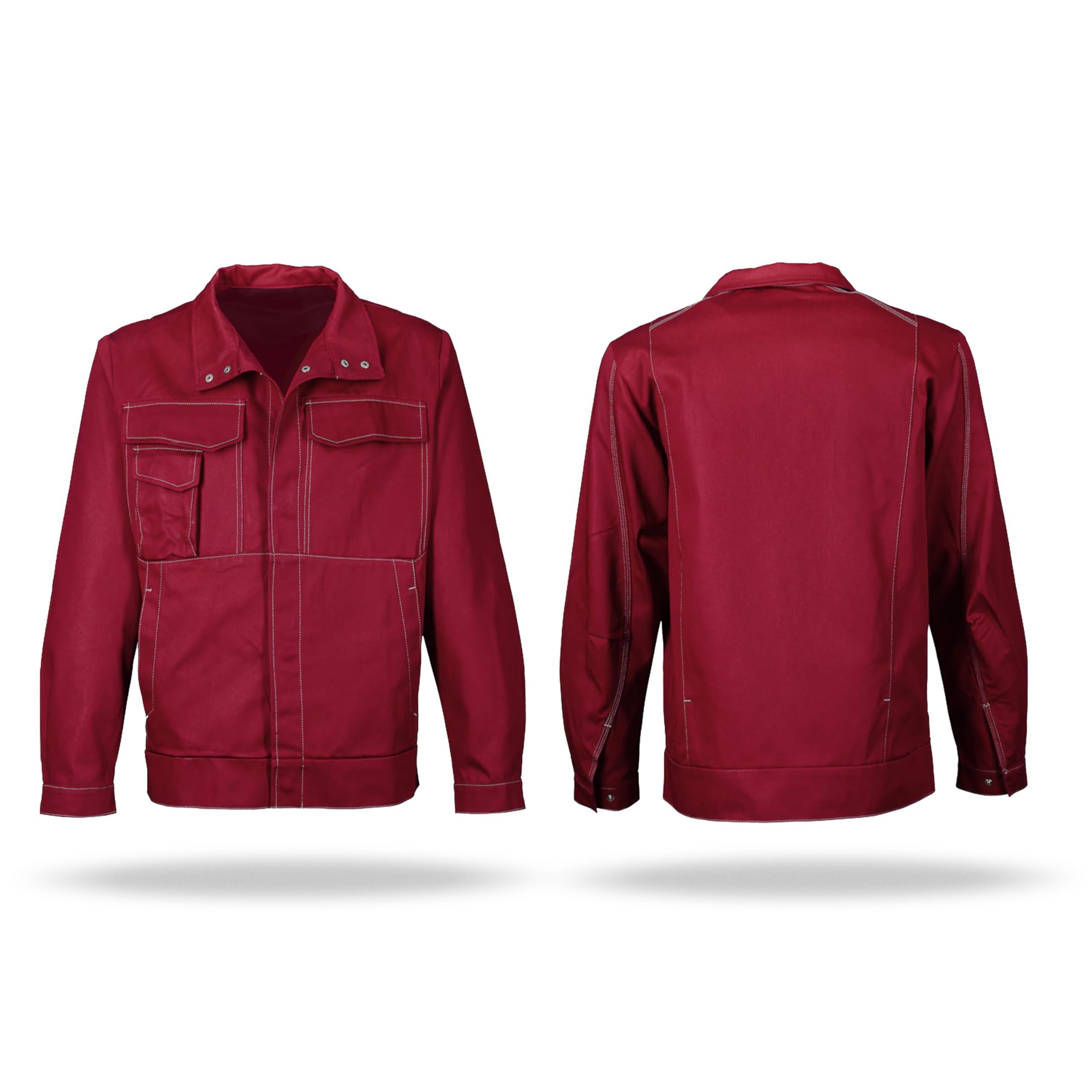 k-bler-organiq-arbeitsjacke-bordeaux-gr-e-102-baumwolle image 1