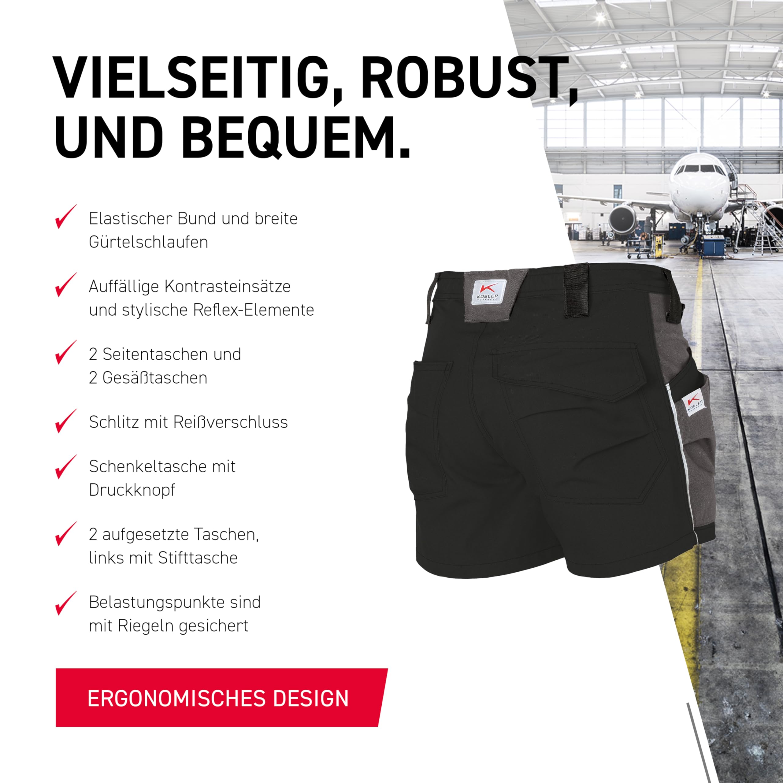 k-bler-activiq-2050-bermuda-arbeitsshorts-extra-kurz image 5