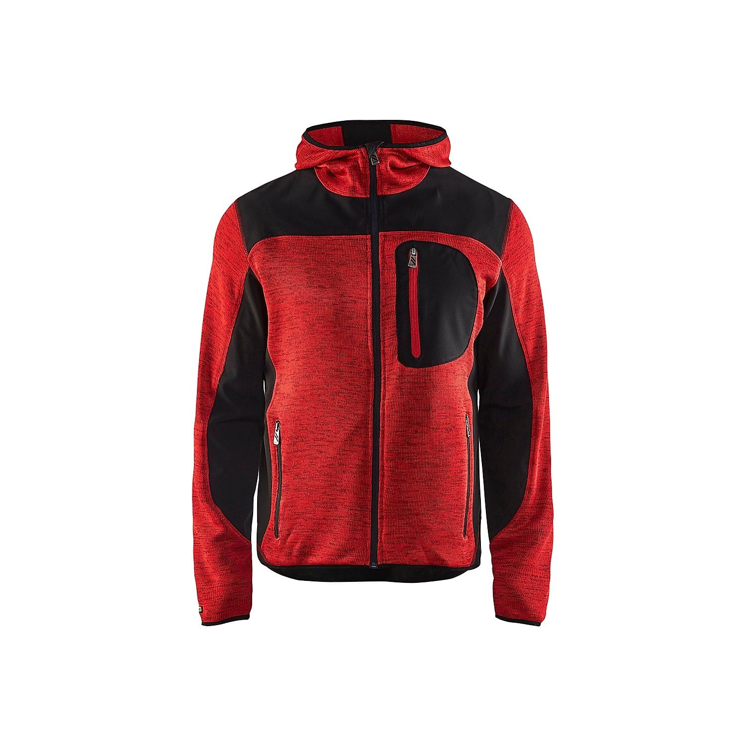 bl-kl-der-4930-strickjacke-mit-softshell-verst-rkungen-rot-schwarz-xxxl image 3