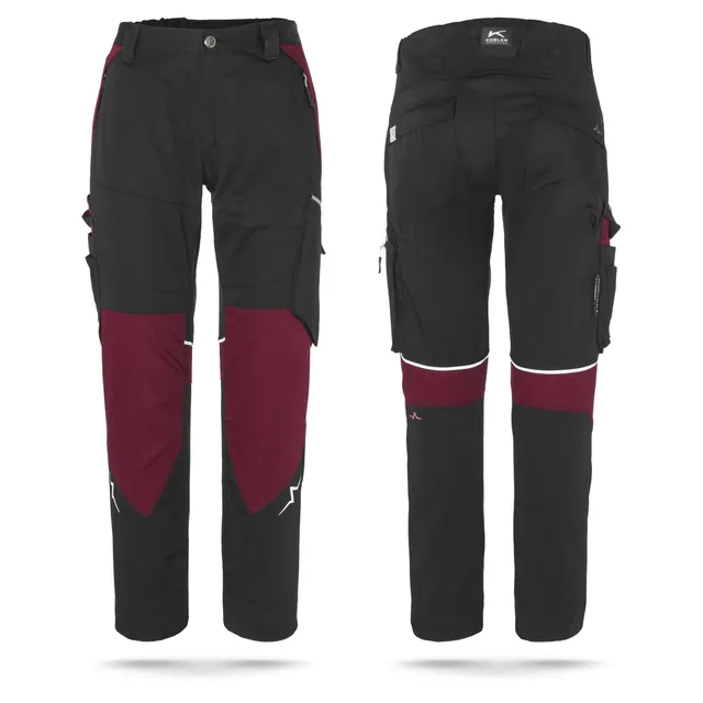 k-bler-pulse-woman-bundhose-schwarz-bordeaux-gr-e-40-damen-arbeitshose image 1