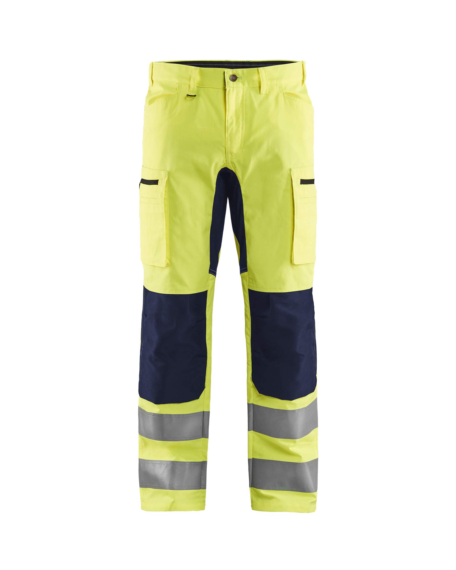 bl-kl-der-1585-arbeitshose-stretch-high-vis-gelb-marineblau-d116 image 1