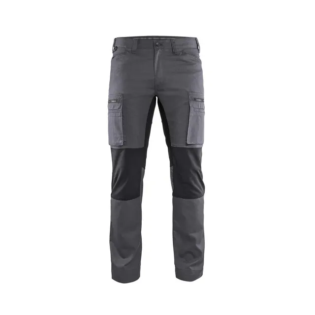 bl-kl-der-service-stretch-arbeitshose-mittelgrau-schwarz image 1