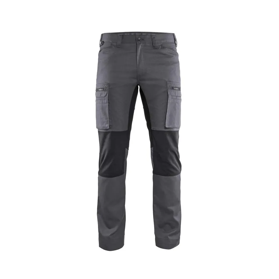 bl-kl-der-service-stretch-arbeitshose-mittelgrau-schwarz image 1