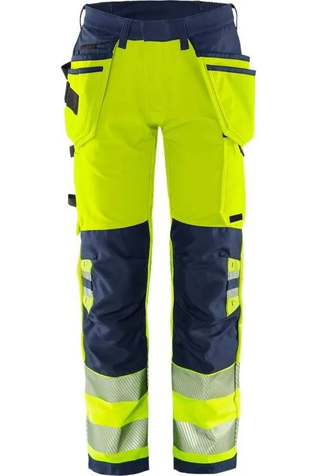 fristads-green-2644-gstp-high-vis-kansas-stretchhose-kl-2-c148-warnschutz-gelb-m image 1