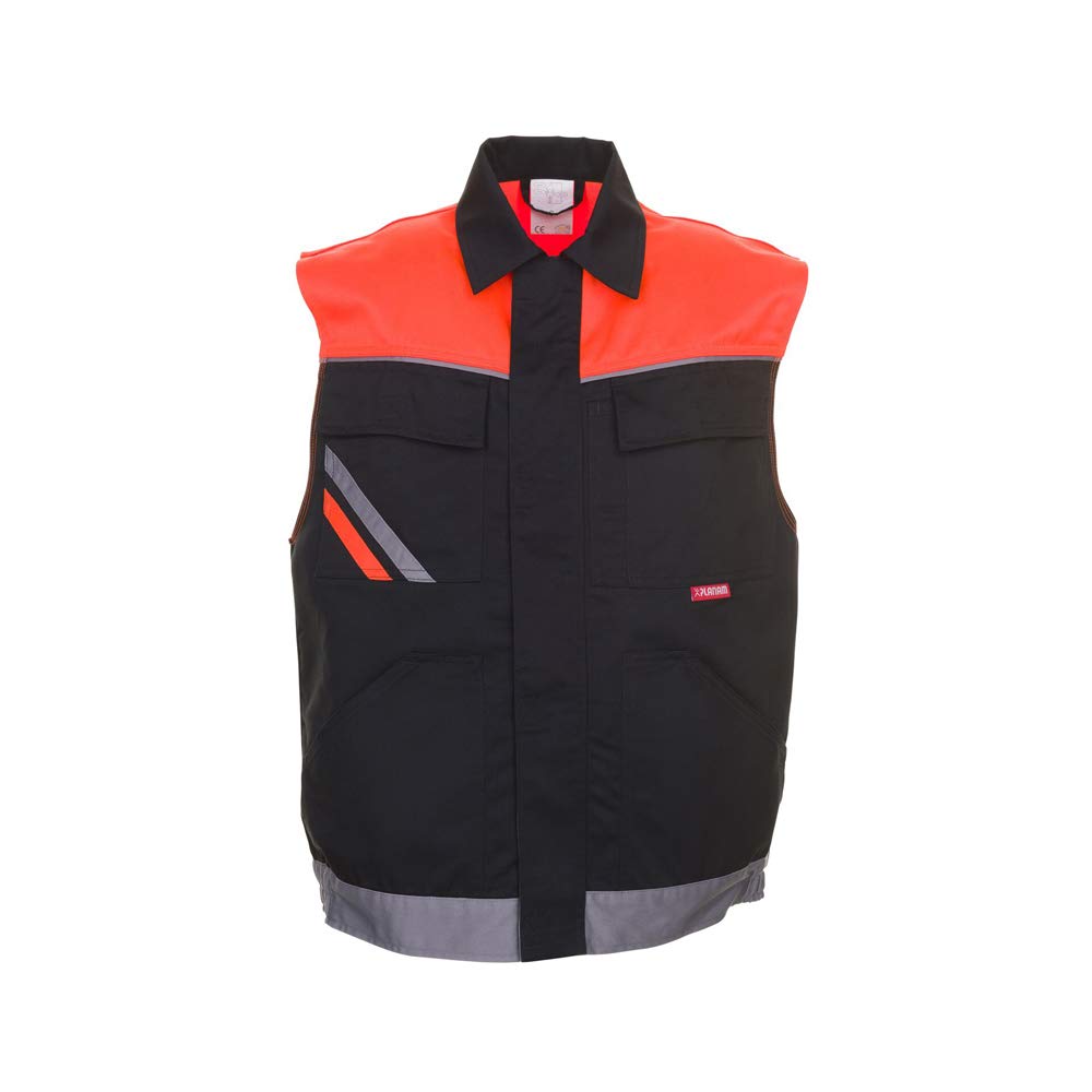 planam-visline-weste-gr-n-orange-schiefer-gr-e-xs image 8