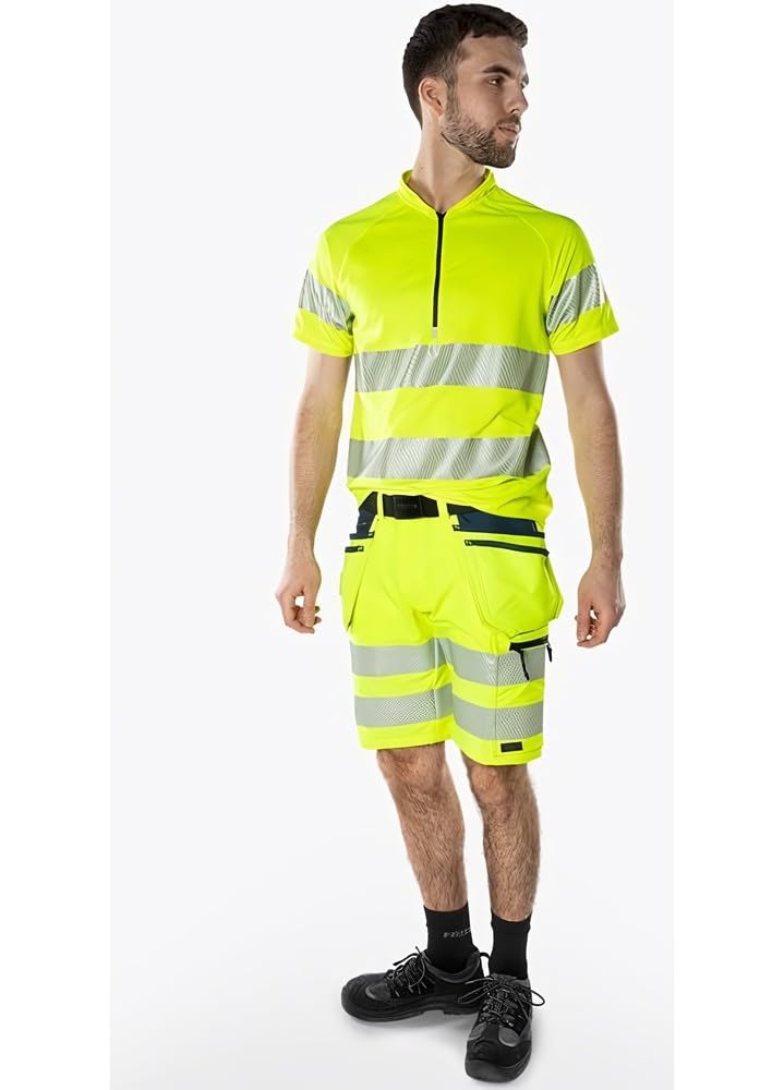 fristads-green-2646-gstp-high-vis-handwerker-stretch-shorts-kl-2-c52-warnschutz- image 2