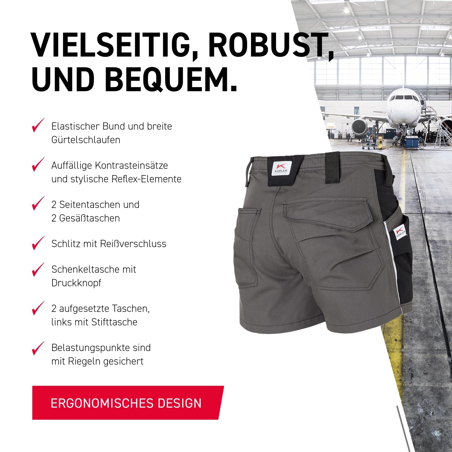 k-bler-activiq-2050-arbeitsshorts-kurz-anthrazit-schwarz-gr-50 image 6