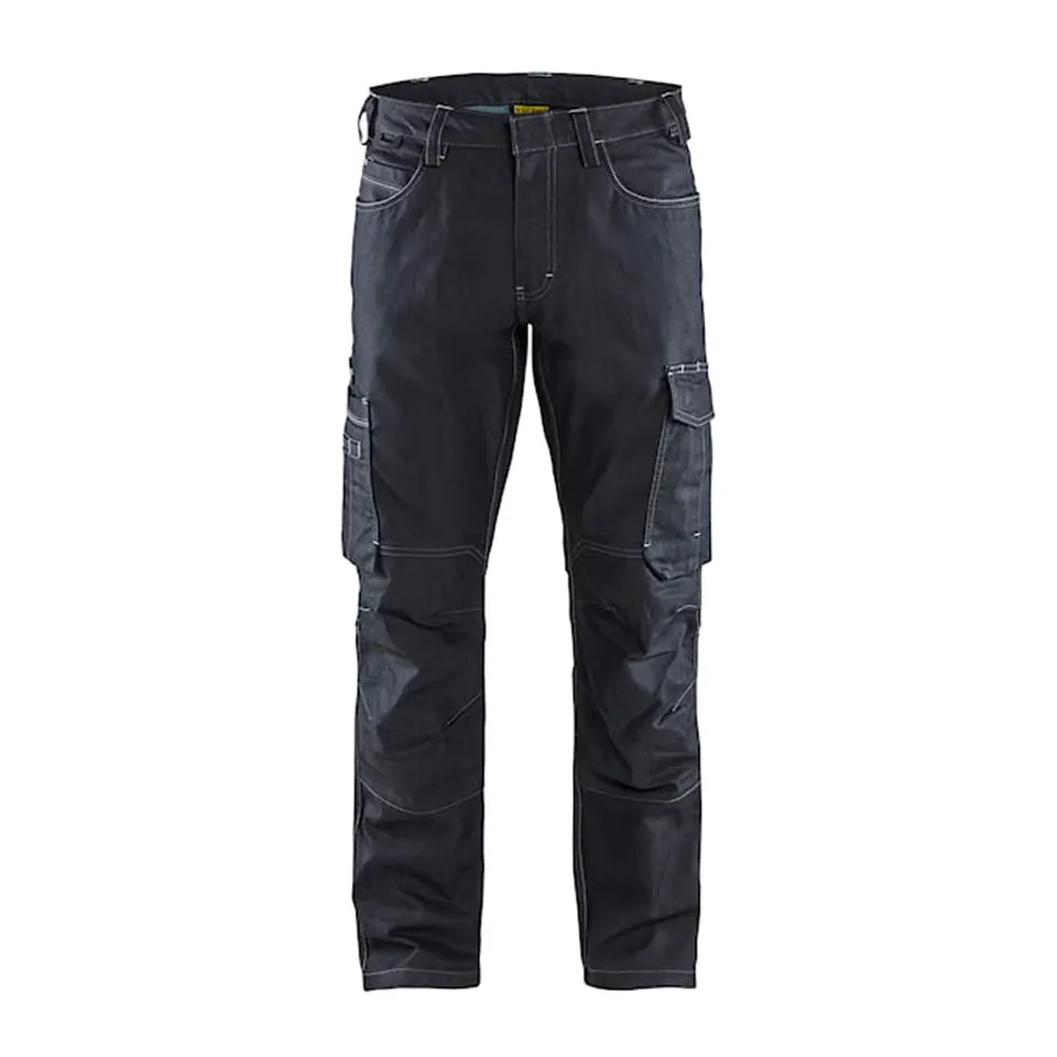 bl-kl-der-1457-service-denim-stretch-arbeitshose-marineblau-schwarz-c148 image 1