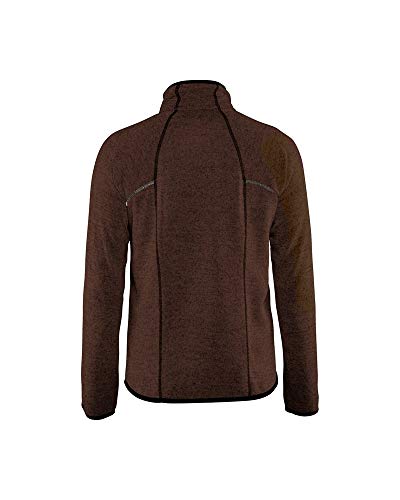 bl-kl-der-strickjacke-braun-schwarz-fleece-jacke-mit-rei-verschluss-gr-e-xs image 7